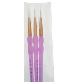 Pointed Decorating Brush; Pack of 3